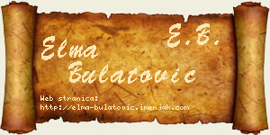 Elma Bulatović vizit kartica